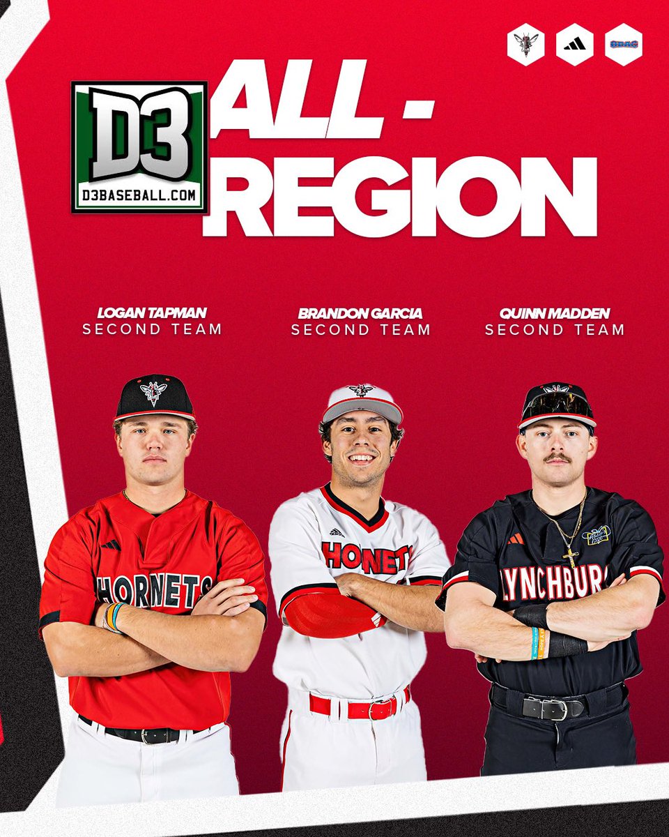 LynchburgBaseBl's tweet photo. Another set of postseason honors for your Hornets. Congrats to our https://t.co/UXcmHTlhEB All-Region selections, congrats fellas‼️ https://t.co/TtFUg1cIwt