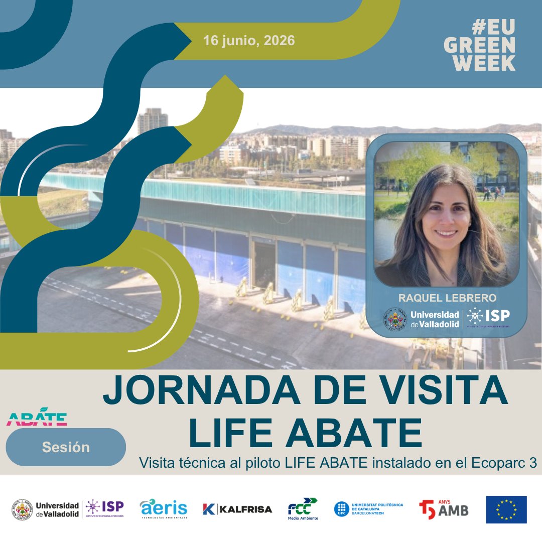 LifeAbate's tweet photo. ¡Primera ponente de la Jornada de visita de #LIFEABATE!

Raquel Lebrero, de @ISPUva presentará el proyecto LIFE ABATE: innovación para un aire más limpio en plantas de gestión de residuos.

Inscríbete en: https://t.co/sel91K1mMQ 
¡Plazas limitadas!

#Residuos #Olores #EUGreenWeek https://t.co/ySLyHO0tOh