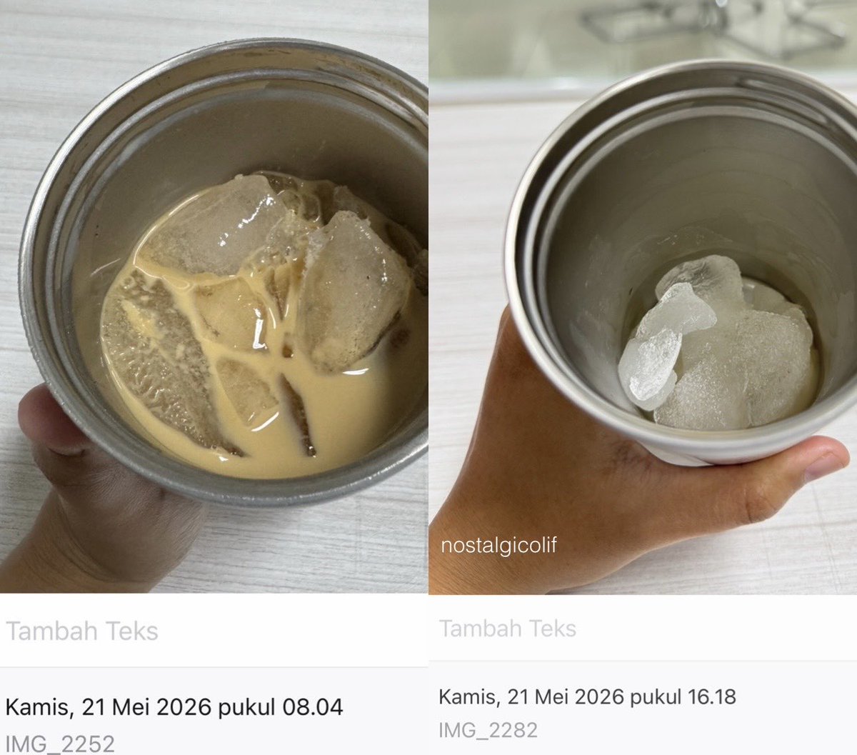 nostalgicolif's tweet photo. aku dan tumbler 70 ribuan against the world 😭😭

salah satu tumbler yang iseng aku beli ternyata gonggg banget 😩😩 bisa tahan lebih dari 8 jamm 
cocok buat kaum kopi holic seperti diriku ini 🤏🤏 https://t.co/GmoJbTbNgq