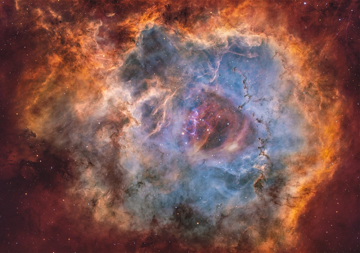200 HOURS on the Rosette Nebula… from Bortle 8.5 skies. Captured