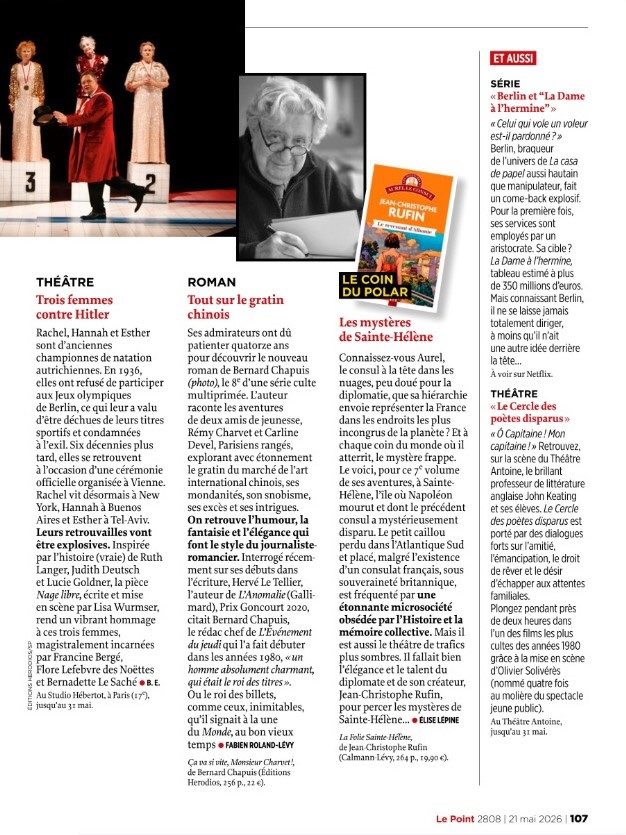 NNews47697's tweet photo. 🗞️Presse : @LePoint - Livre - Les mystère de Sainte-Hélèné

👤Auteur : Jean Christophe Ruffin

📅21 mai 2026

#lepoint #napoleon #jeanchristopheruffin #roman #saintehelene https://t.co/0cFIIPWWf1