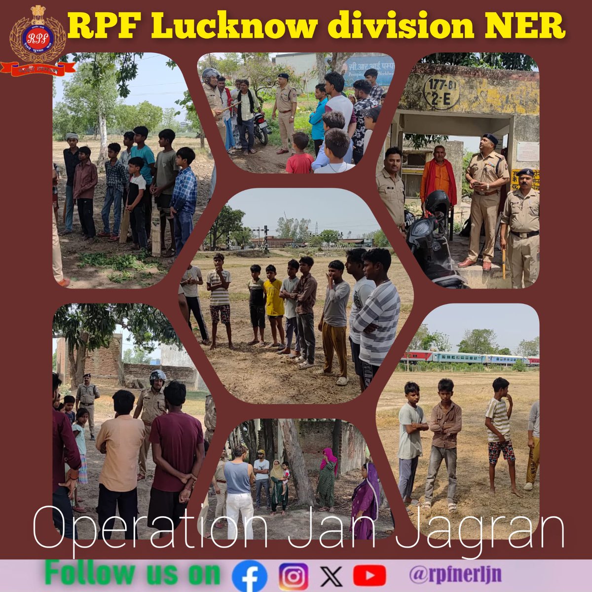rpfnerljn's tweet photo. #OperationJanJagran 
#RPFAlert 🚆"आज की जागरूकता, कल की सुरक्षा।" RPF पोस्ट बस्ती  द्वारा बस्ती  स्टेशन के आसपास  गांव में  जागरूकता अभियान चलाकर पत्थरबाजी, चेन पुलिंग, अनाधिकृत प्रवेश एवं पशु चराने की रोकथाम हेतु लोगों को जागरूक किया गया।
@drmljn

@RPF_INDIA

@rpfner https://t.co/LSBJyq28RU