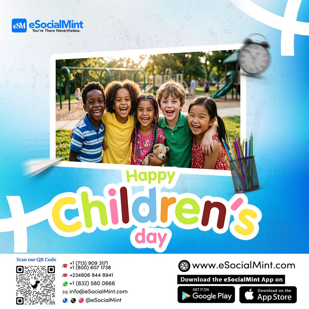 esocialmint's tweet photo. Happy Children’s Day to all the amazing little stars around the world! May your smiles never fade, your dreams never dim, and your future shine brighter than ever. You are loved, valued, and destined for greatness! 
#eSM #ChildrensDay #CelebrateChildren #FutureLeaders https://t.co/SeXq0oow3U