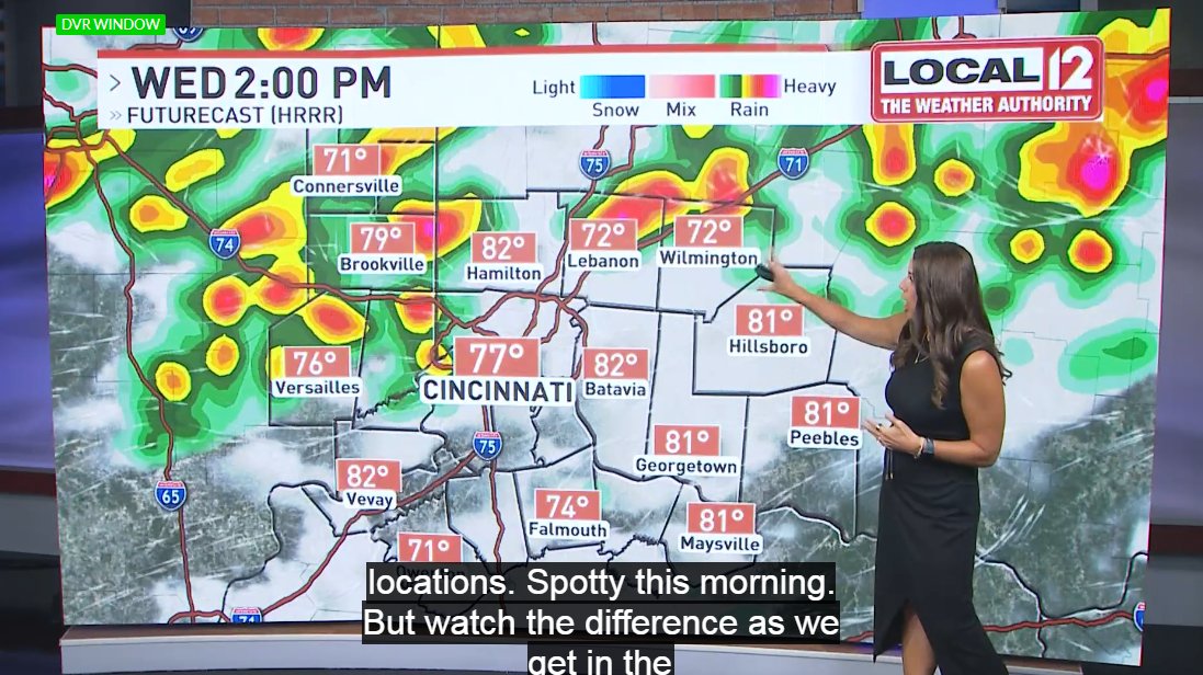 TeraBlake's tweet photo. ⚠️Weather Aware Today⚠️
Slow Moving Rain &amp; Storms will increase this afternoon from North to South. Heavy Rain Risk along with Strong Winds are predicted from 1-9pm. Watch for water on roads, turn around - do not drown. 

@Local12  #cincinnati #OHwx #INwx #kywx https://t.co/xAX81xDJLJ