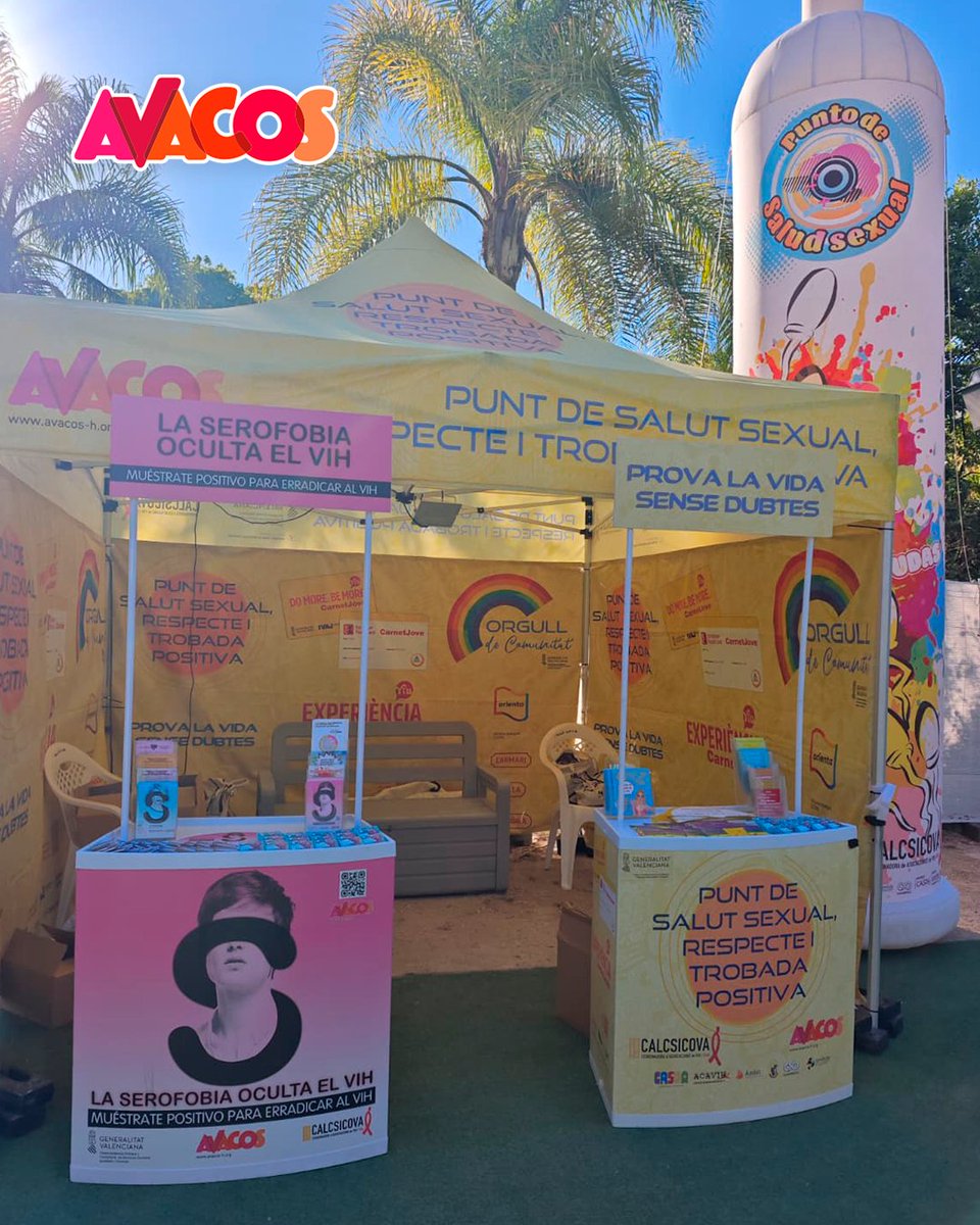 AvacosH's tweet photo. ¡Este finde también estuvimos junto a @calcsicova en el @DelesteFestival! 🟣🔴🟠
📲 963 34 20 27
📩 avacos-h@avacos-h.org
📍C/ Gabriel y Galán, 24. Valencia
#avascosh #avacos #sexualidad #supervihvents #sexoseguro #pruebadeVIHda #VIH #valencia #sida @calcsicova #calcsicova https://t.co/IALyrVLAN6