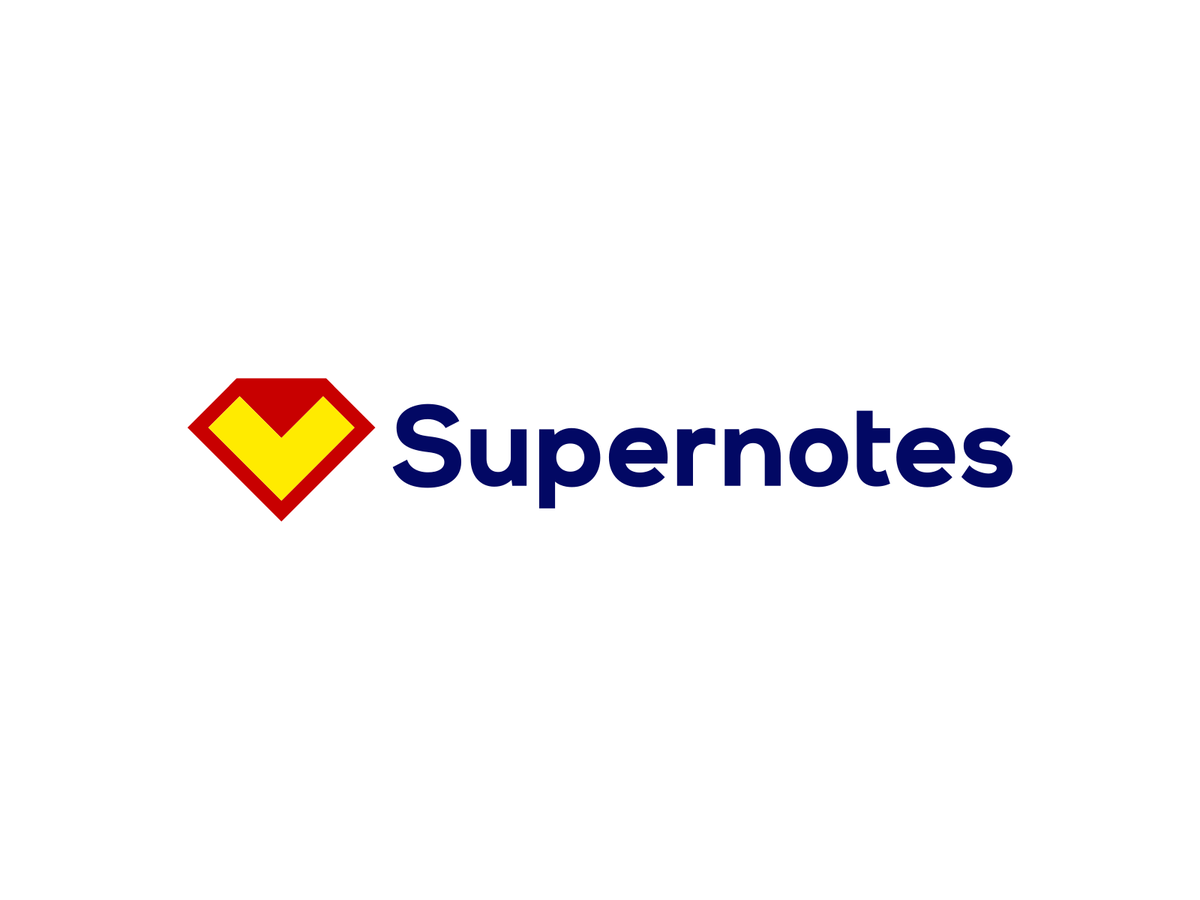 alextass_com's tweet photo. Supernotes logo design: Superman diamond + folded note https://t.co/LwnjGmLbly https://t.co/Zldy4f9KDV