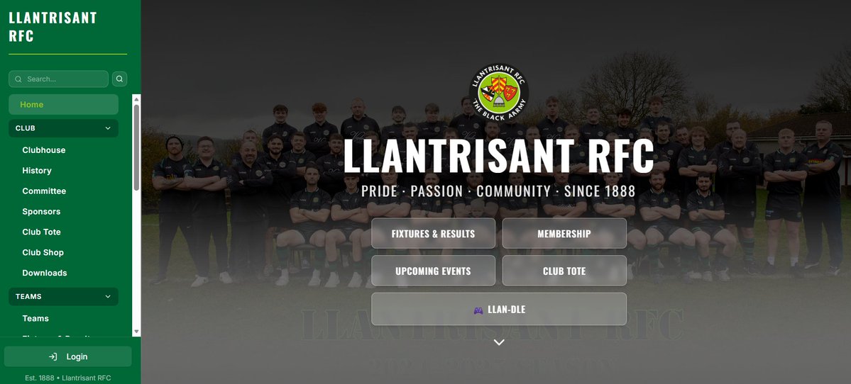 llantrisantrfc's tweet photo. Our new website was launched just over 2 months ago, built using @Base44. Hitting over 150 visits per day, better connecting players, members, supporters, sponsors and more. #newwebsite #base44 #blackarmy #llantrisantrfc https://t.co/eTdkTKg8OI