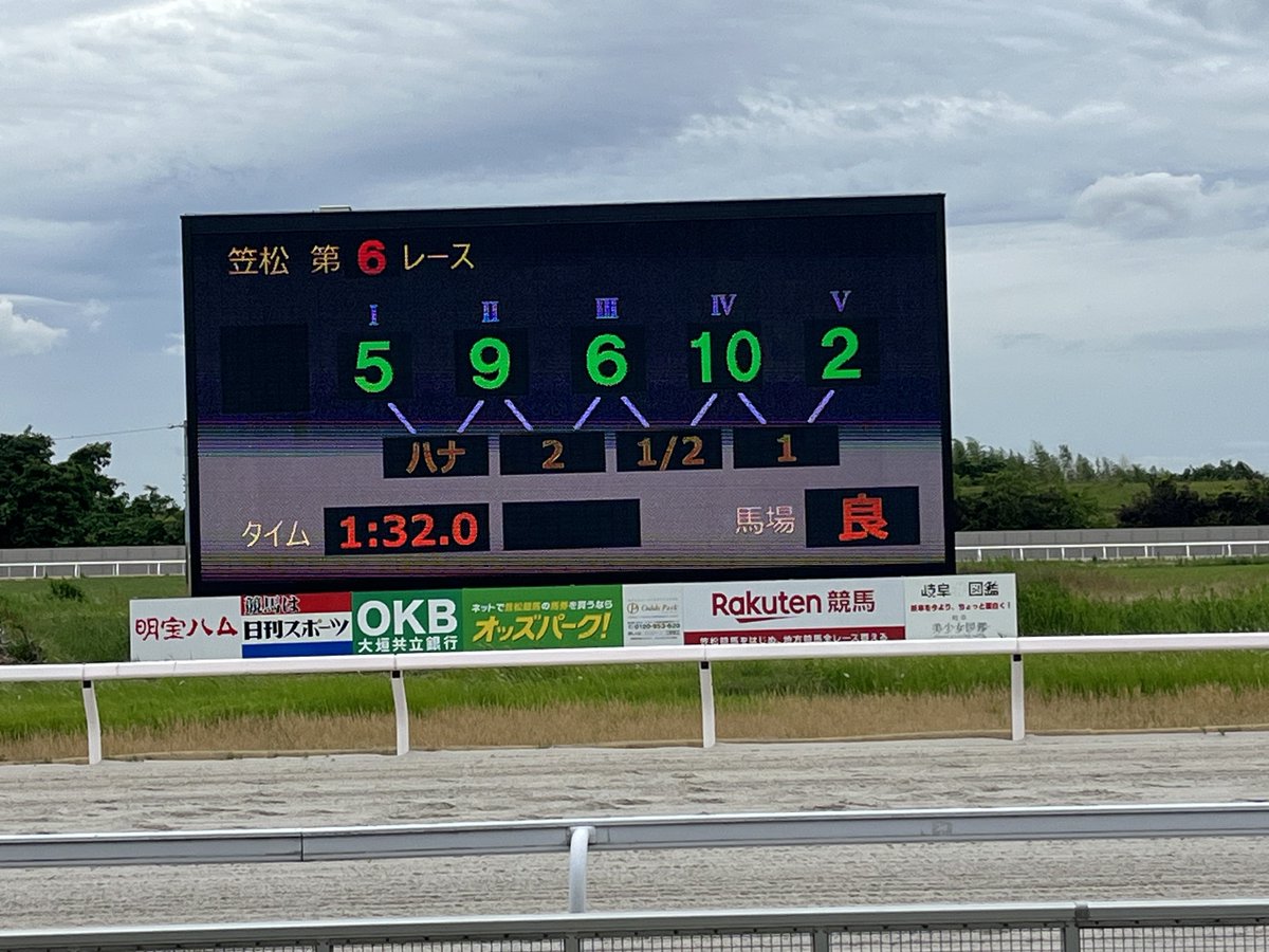 笠松競馬場行って、初めて馬券買ってみましたの！ 最初に買ったやつ