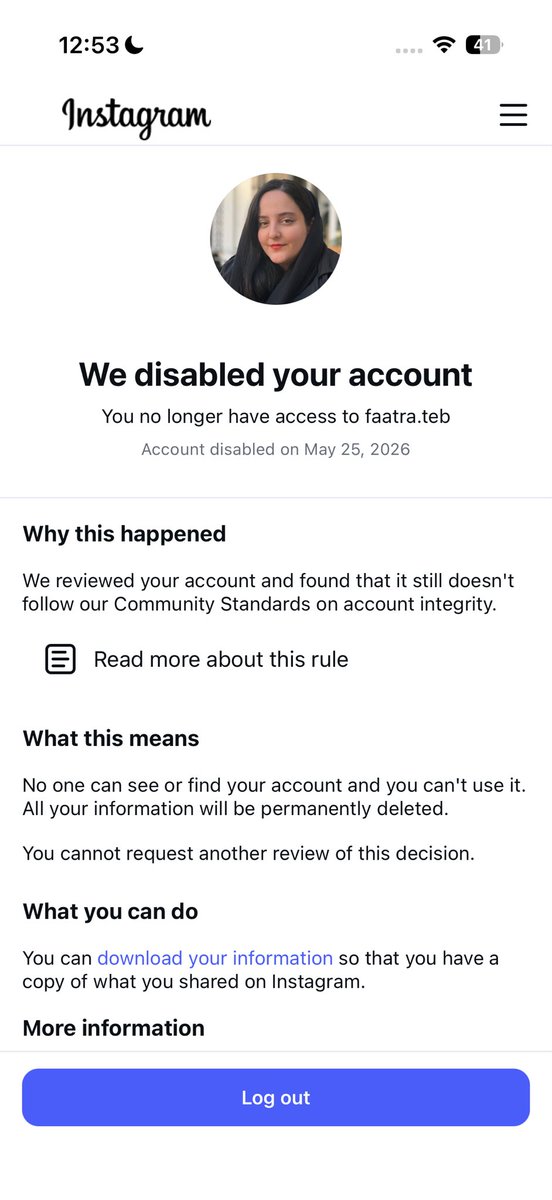 itsraha79's tweet photo. دوستان من واقعا کمک میخوام پیجم اول ساسپند شد مراحل اپیال رو رفتم دیشب دیدم این اومده خواهشا اگر میدونید چطور میتونم برس گردونم کمک کنید همه سرمایه ام بود این پیجم😭 بخاطر فیلتر شکن هاست فکر کنم
خواهشا کمک کنید😭 https://t.co/kA43h54R5p