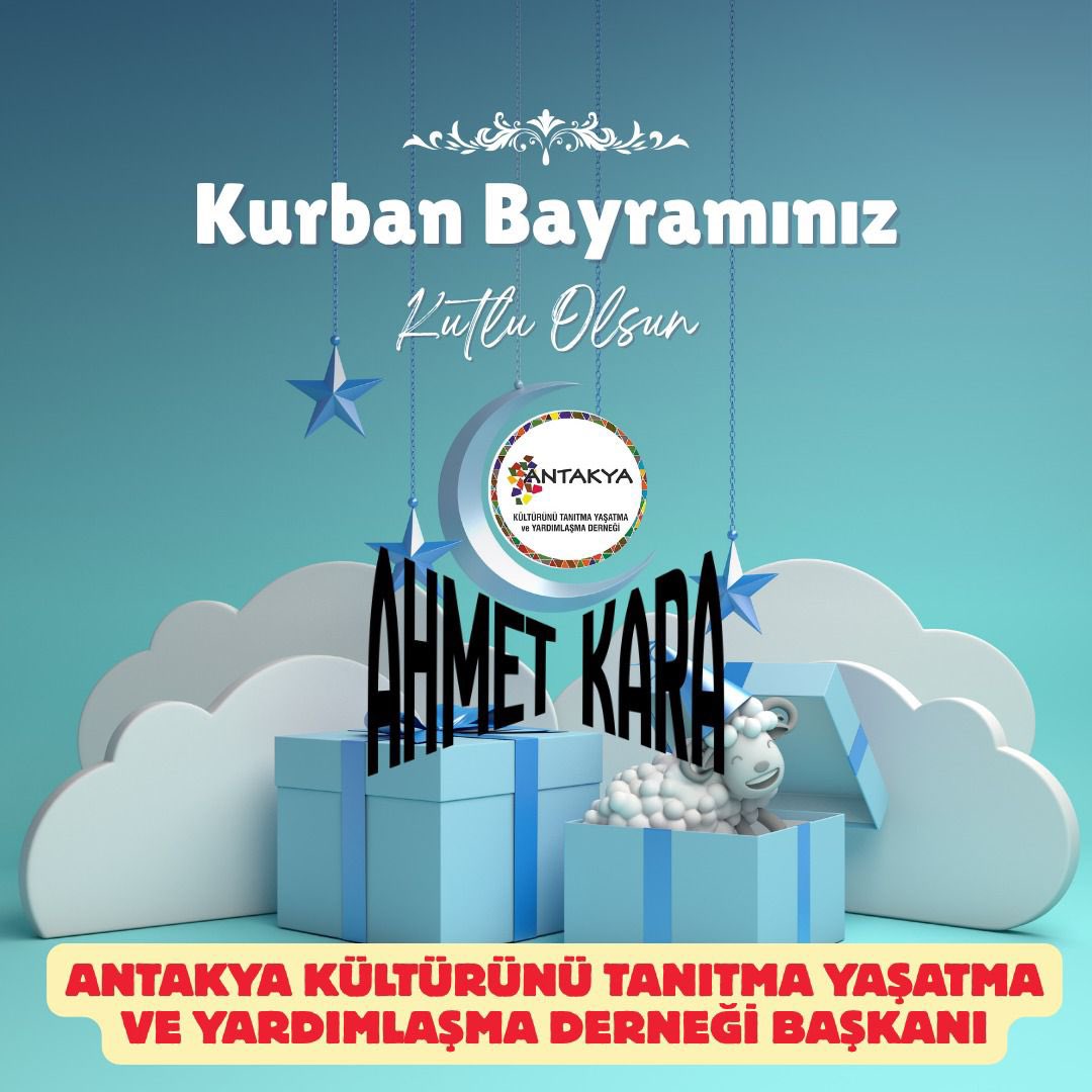 AntakyaDer's tweet photo. Kadim Antakya’mızın hoşgörü, kardeşlik ve dayanışma ruhunu yaşattığımız bu güzel günlerde, Kurban Bayramı’nın ülkemize, memleketimize ve tüm insanlığa sağlık, huzur ve bereket getirmesini diliyoruz.

Bayramın; birlik ve beraberliğimizi güçlendirmesini, sofralarımıza bereket, gönüllerimize umut katmasını temenni ediyor; sevdiklerinizle birlikte nice mutlu bayramlar geçirmenizi diliyoruz.

Kurban Bayramınız mübarek olsun.