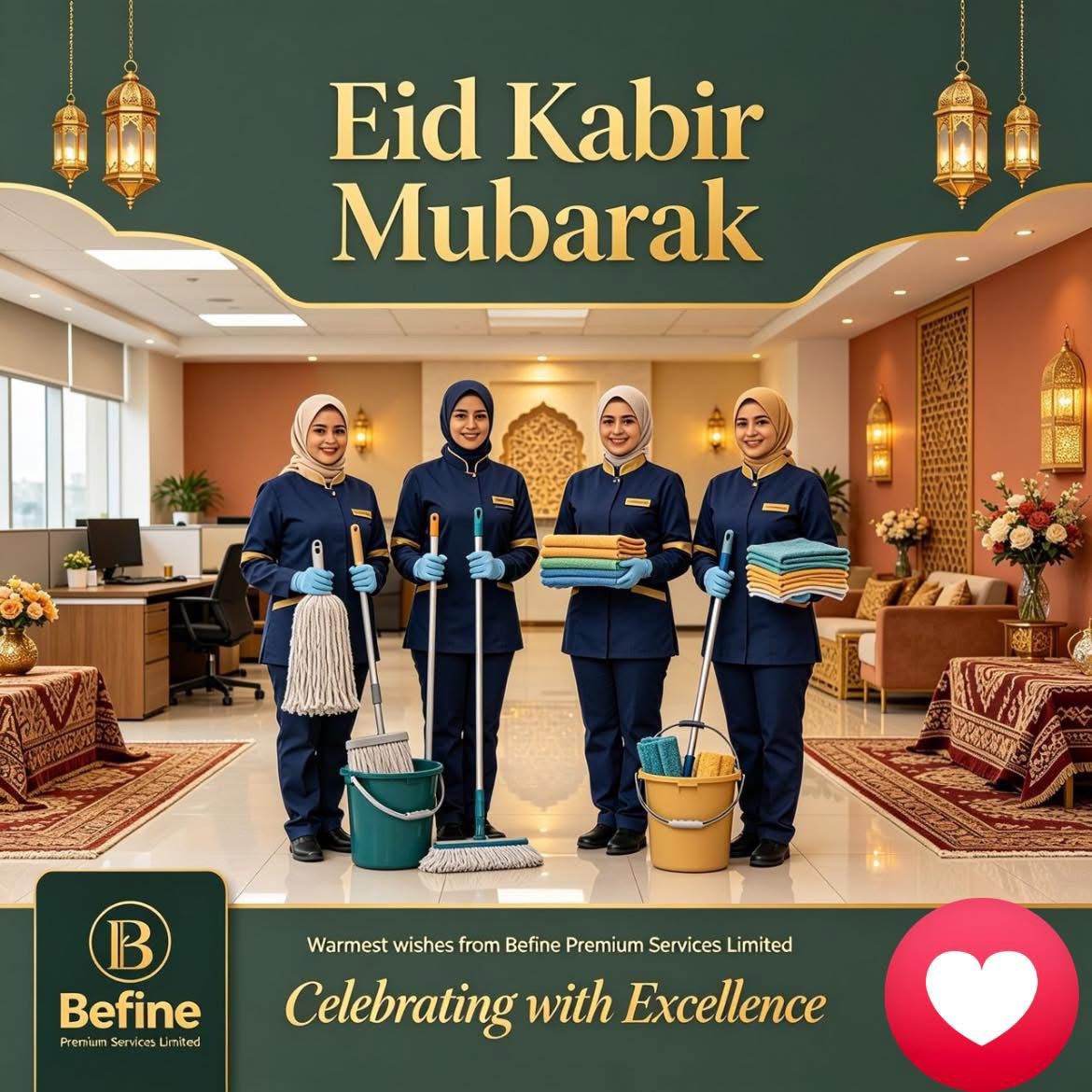 BefinePremium's tweet photo. Dear esteemed clients, thank you for your continued support and we wish all our Muslim clients and friends a blessed Eid Kabir.

From all of us at BEFINE PREMIUM SERVICES LIMITED https://t.co/cFwgkMV49x