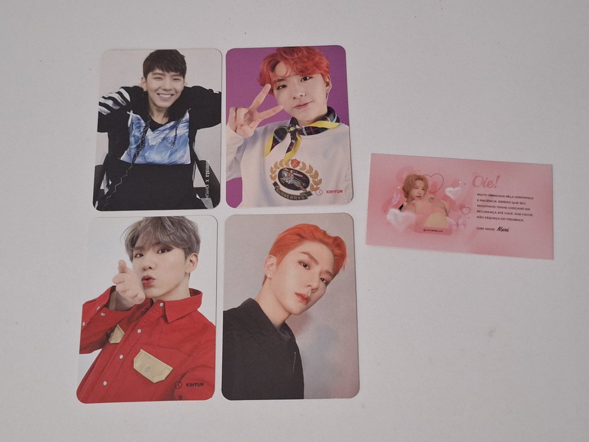 Minguk_97's tweet photo. Mais uma vez venho deixar meu feedback super positivo para @jookisluv que me vendeu esses cards lindíssimos do kihyun!🥹
Veio tudo muito bem embalado e chegou bem rápido.
Ela sempre muito atenciosa, muito obrigada🥹💖 https://t.co/2o4eqw8CoA