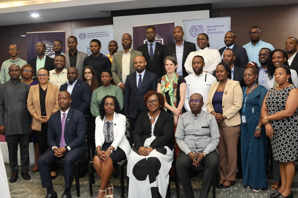 RwandaLabour's tweet photo. 𝐒𝐭𝐫𝐞𝐧𝐠𝐭𝐡𝐞𝐧𝐢𝐧𝐠 𝐑𝐰𝐚𝐧𝐝𝐚'𝐬 𝐬𝐨𝐜𝐢𝐚𝐥 𝐩𝐫𝐨𝐭𝐞𝐜𝐭𝐢𝐨𝐧 𝐬𝐲𝐬𝐭𝐞𝐦 𝐰𝐚𝐬 𝐭𝐡𝐞 𝐟𝐨𝐜𝐮𝐬 𝐨𝐟 𝐲𝐞𝐬𝐭𝐞𝐫𝐝𝐚𝐲'𝐬 𝐡𝐢𝐠𝐡-𝐥𝐞𝐯𝐞𝐥 𝐜𝐨𝐧𝐬𝐮𝐥𝐭𝐚𝐭𝐢𝐨𝐧.

Yesterday, Hon. Minister @CNkulikiyinka participated in the High Level National Consultation Meeting on "Building Strong Foundations: Social Protection that Works," organized under the ILO Flagship Program on Building Social Protection Floors for All.

The meeting convened representatives from government institutions, development partners, employers' organizations, workers' representatives, civil society, and the private sector to discuss strengthening Rwanda's social protection system as a foundation for inclusive growth, decent work, and sustainable national development.

Discussions focused on ongoing pension reforms, labor formalization, expansion of social insurance, and strategies to improve protection for vulnerable groups, particularly women, youth, and workers in the informal sector.

Participants emphasized the need to strengthen institutional coordination, leverage digital systems and data interoperability, and enhance collaboration among stakeholders to improve access, efficiency, and responsiveness in social protection service delivery.

The dialogue also highlighted the role of social protection in reducing vulnerability, promoting productivity, supporting economic resilience, and advancing Rwanda's long term development priorities under our National Strategy for Transformation NST2.

#SocialProtection #DecentWork
#NST2 #RwandaLabour