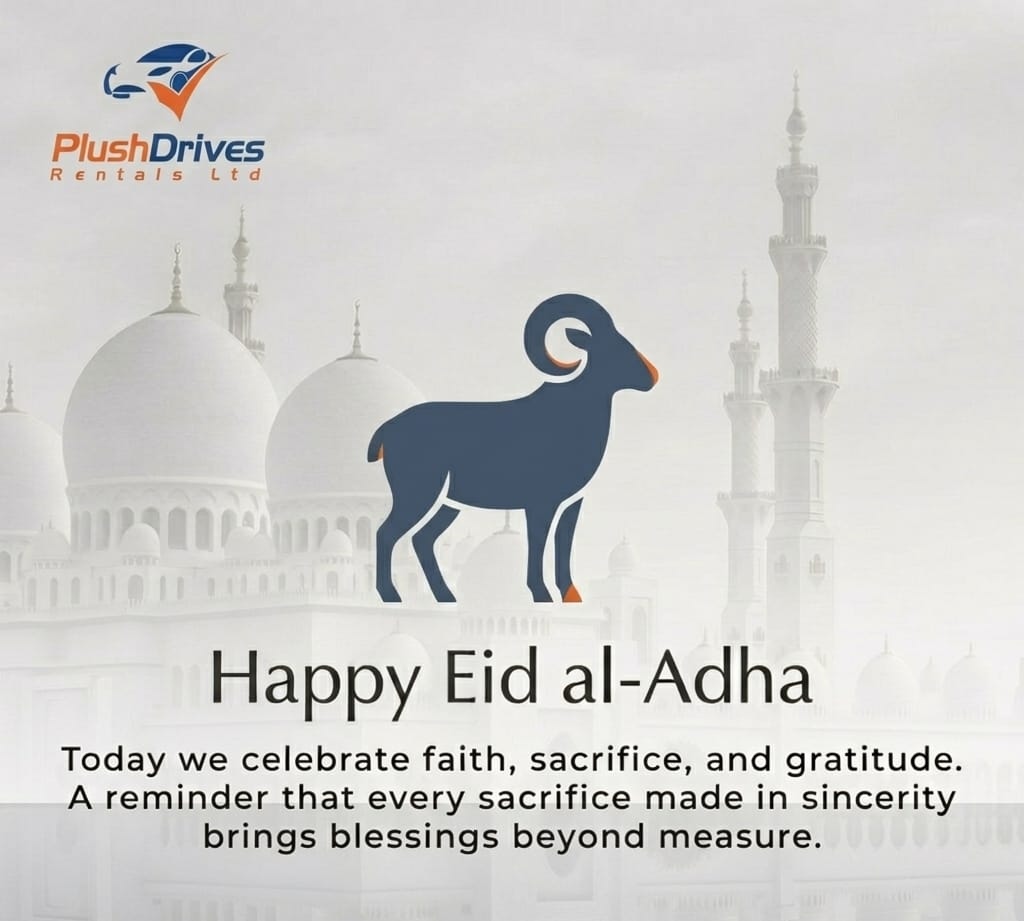 PlushDrives's tweet photo. As you celebrate this season of joy, sacrifice, and gratitude, may your journeys be safe, smooth, and filled with blessings. 

Eid Mubarak from all of us at Plushdrives Rentals https://t.co/8As1ldmSAZ