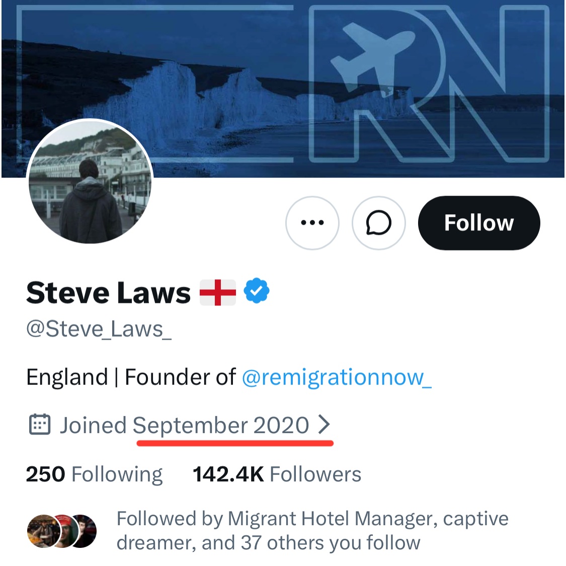 BritainsBrit's tweet photo. @JaydaBF You moronic bimbo.

Steve didn’t even have a twitter account when farage visited Dover. https://t.co/N3zpp3cbxs
