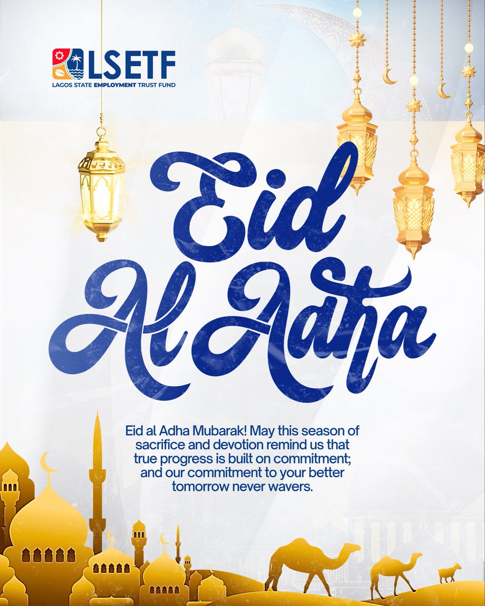 LSETF's tweet photo. Eid al-Adha reminds us that sacrifice, faith, and dedication are the seeds of growth and lasting impact. ✨🌙

As we celebrate this sacred season, we pray for peace in our homes, progress in our communities, and prosperity in all we do. https://t.co/omCGJrSP6h