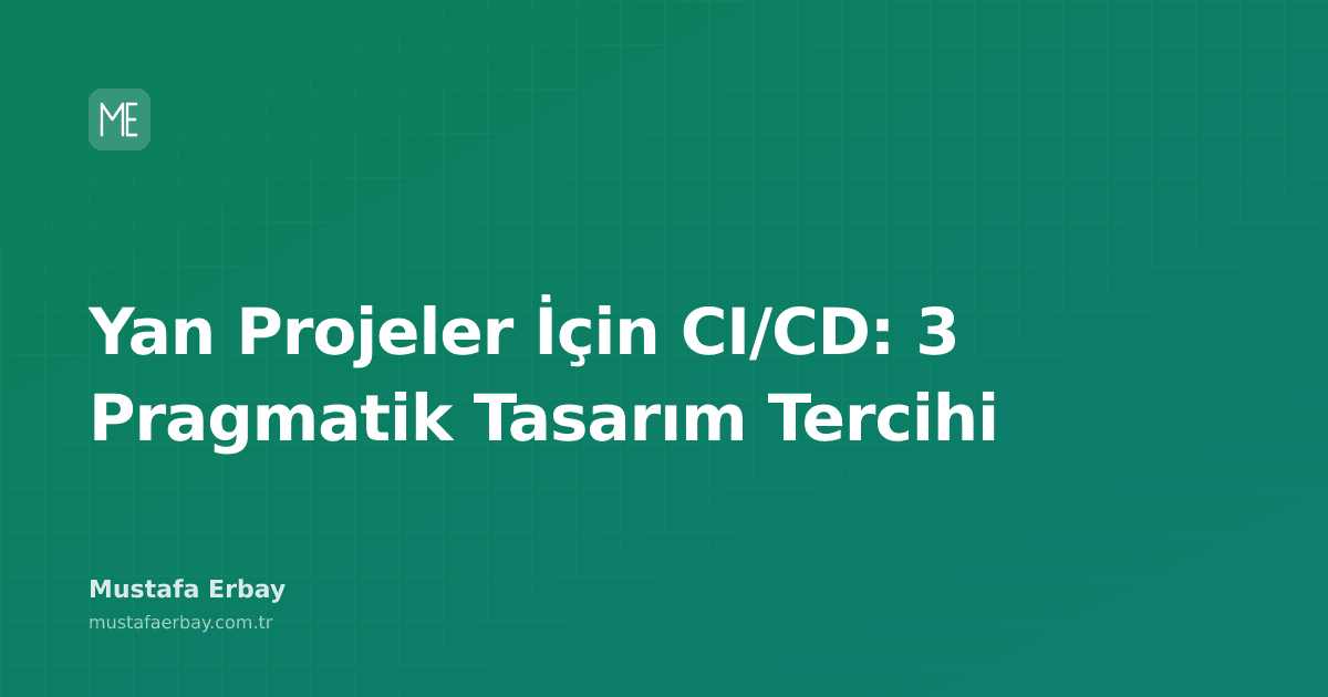 merbay86's tweet photo. CI/CD'yi yan projelerimde nasıl kurduğumu ve zorlukları nasıl aştığımı anlatıyorum.

#Career #CiCd #SideProjects #Devops

https://t.co/IRqmPvFyDT https://t.co/C0XUXWUXiT