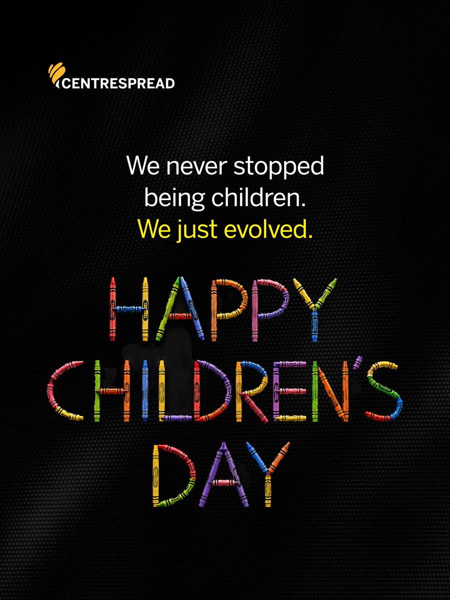 CSPGrey's tweet photo. Today, we celebrate the little moments of curiosity that spark lifelong creativity and critical thinking.

Happy Children's Day

#Centrespread #ChildrensDay #HappyChildrensDay #ProtectTheChildren https://t.co/7v5MljixFS