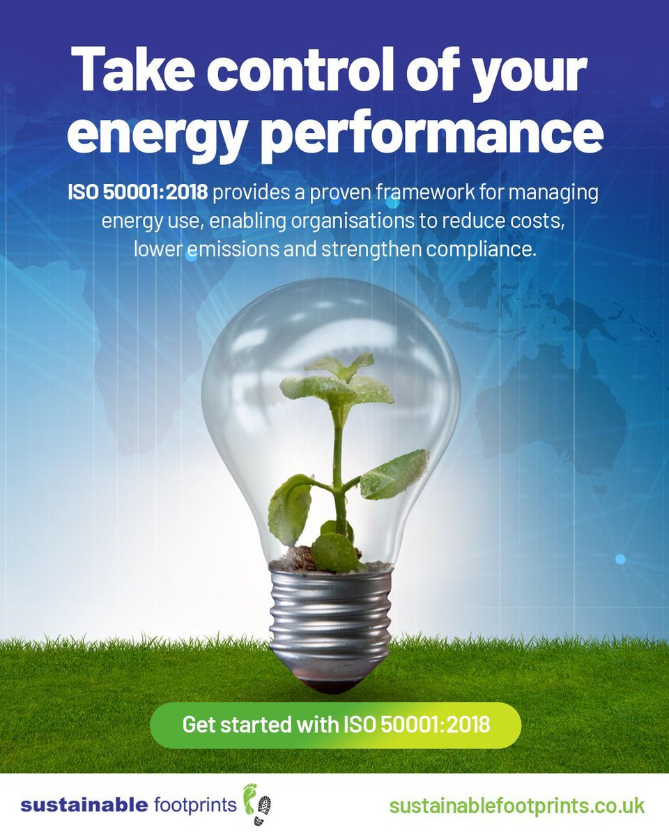 SfLtd's tweet photo. ISO 50001:2018 provides a proven framework for managing energy use, enabling organisations to reduce costs, lower emissions and strengthen compliance. 

Take a more strategic approach to energy. Get in touch today: 

☎️ 01444 350021 
🌐 https://t.co/vc9GmzK0HE https://t.co/QG575yb2ZX