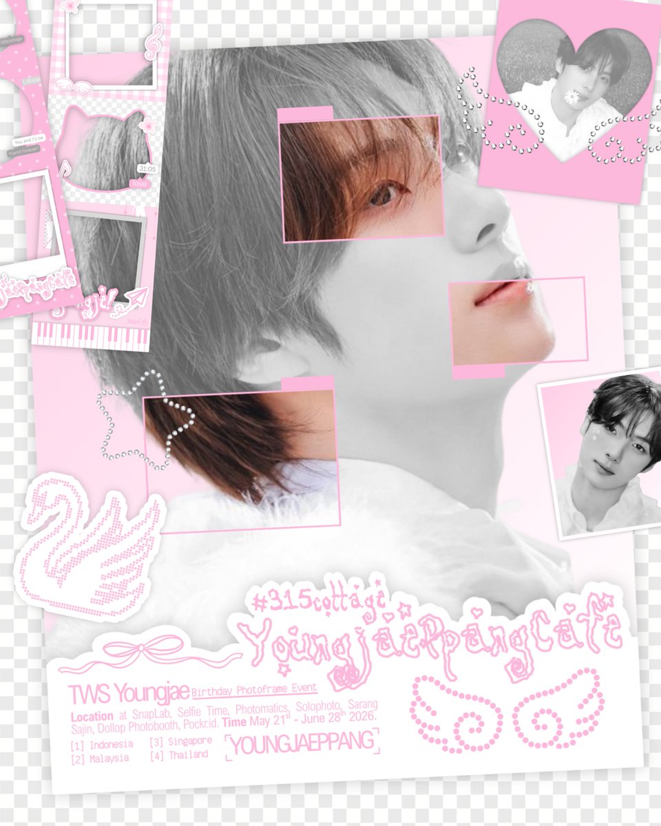 4byou's tweet photo. ❝ . . . 𝙔𝙤𝙪𝙣𝙜𝙟𝙖𝙚 𝙋𝙥𝙖𝙣𝙜 𝘾𝙖𝙛𝙚 . . . ❞

˚₊‧꒰ა TWS #YOUNGJAE Birthday Photobooth Event by @42cottage ໒꒱ ‧₊˚

➹ May 21 - June 28, 2026
➹ 🇮🇩 🇲🇾 🇹🇭 🇸🇬
 details on poster below

show us your 볼찌빵 pose and tag us using #YoungjaePpangCafe if you use this frame https://t.co/ixnxRyVy4h