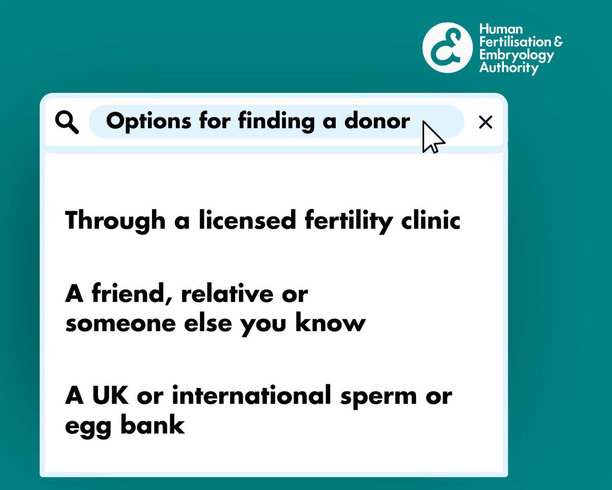 HFEA's tweet photo. Clinics play a vital role in donor treatment, from health checks and counselling for donors to helping patients navigate their option. Read more about finding a donor: https://t.co/0GMUUdgB0n https://t.co/MJWQKwmiS7