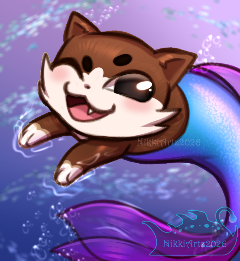 NikkiArtz's tweet photo. Diving into day 26 of #mermay ! c:

Featuring @Master_Biggles 

#Biggleart https://t.co/7N4LEKJhRH