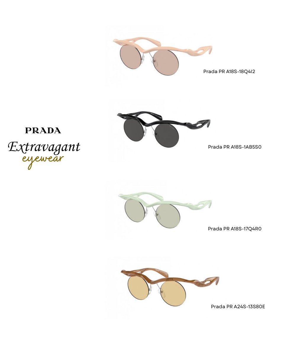 conocchiali's tweet photo. Manifesto di Prada: i 5 volti dell'avanguardia ottica 🇮🇹🔥

Prada non segue le tendenze, le crea. La maison italiana ridefinisce i codici della moda con cinque visioni uniche per chi considera gli occhiali un'espressione di identità.

Quale ti ispira di più? 👇 https://t.co/WMdXH1Fn2c