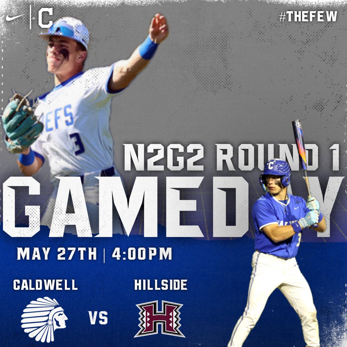 CWCJCHSBASEBALL's tweet photo. GAME DAY!!

🆚 Hillside 
🏆 NJSIAA N2G2 Sectional Tournament - Round 1
📍Caldwell HS
⏰ 4:00 pm

The second season starts today. We have to play like everyday is our last. No better day than today to compete! #CaldwellBaseball #NJBaseball #HomeGrown #TheBoysAreBack #TheFew https://t.co/KTizgvGvUS