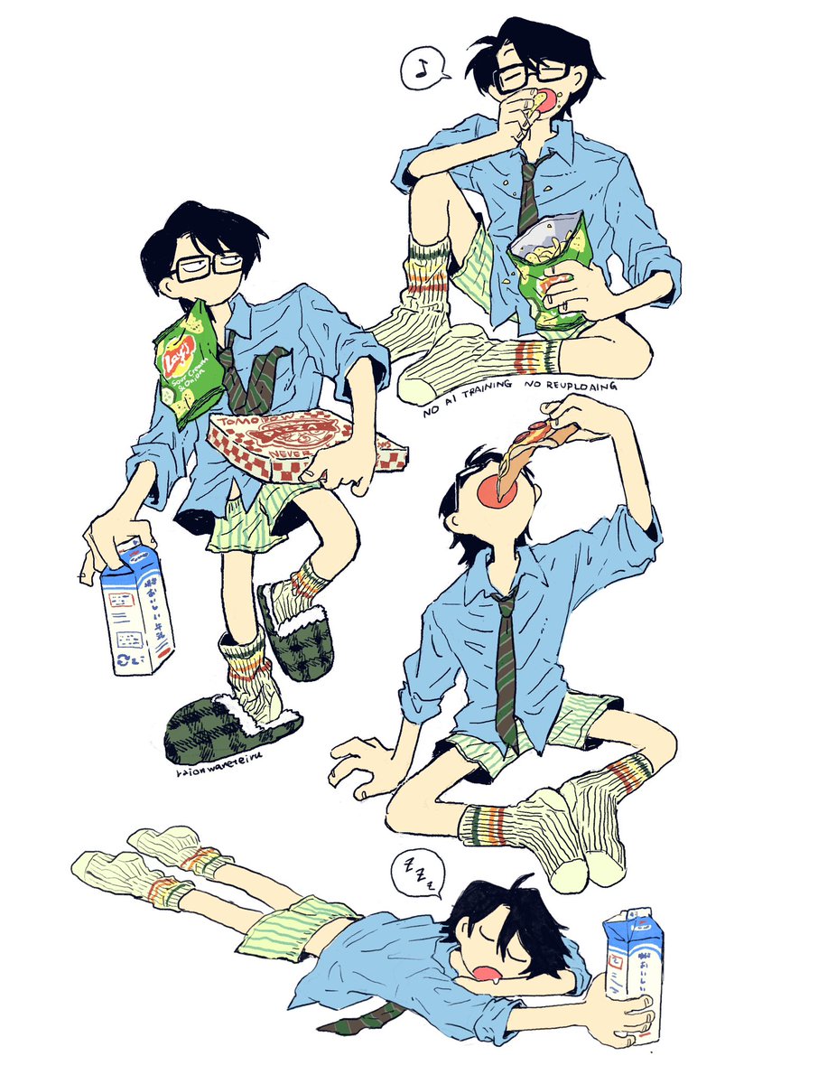 raionwaneteiru's tweet photo. # oc 🍕🥛 https://t.co/wPjFivus6C