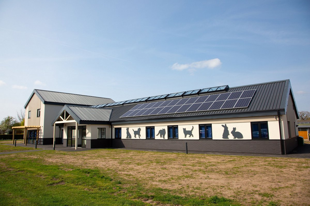 IntegraBuild's tweet photo. We can’t believe it was seven years ago that our CEO Gary and Managing Director Chris met some four-legged residents at RSPCA Radcliffe Animal Centre!

We delivered a two-storey #modular facility to support the rescue, rehab and rehoming of abandoned and neglected animals. https://t.co/TtDugqSL9n