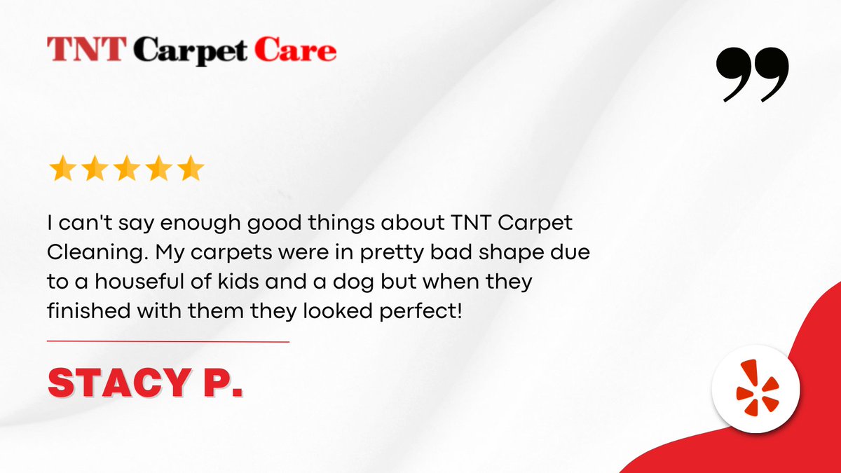 CareTnt's tweet photo. Thank you, Stacy P., for the amazing review! 🥰

Glad we could bring your carpets back to life with our professional team &amp; top-notch equipment! 😍💯✅

Your support means everything! 😊❤️

#TNTCarpetCare #expertcleaning #happycustomer #thankful https://t.co/BlcYDaqhJL