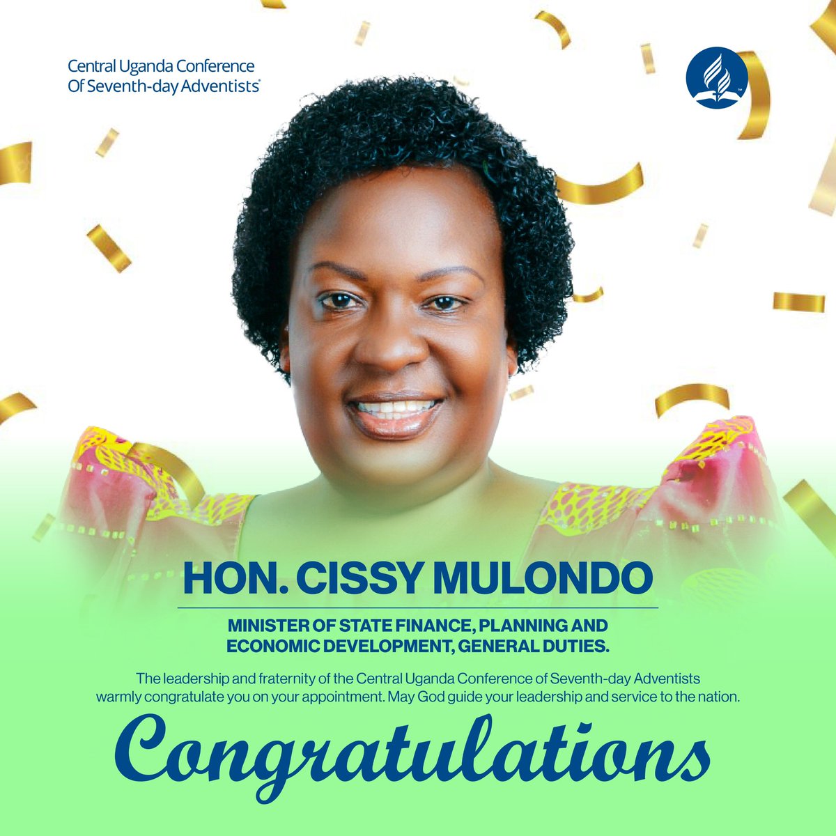 JustusPerez4's tweet photo. Congratulations Hon Cissy Mulondo from @CUCAdventist https://t.co/TRLMuN08I4