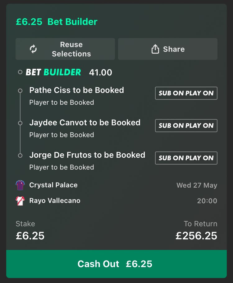 LockCityBets0's tweet photo. 🇪🇺 Palace vs R Vallecano 🇪🇺

Odds keep dropping so going early here

Gone with a couple of my fancies

Odds aren’t the best on this game but some decent prices here

Drop a like if your getting on ❤️

1U singles
0.5U doubles
0.25U trebles https://t.co/UFHQXb1VrT