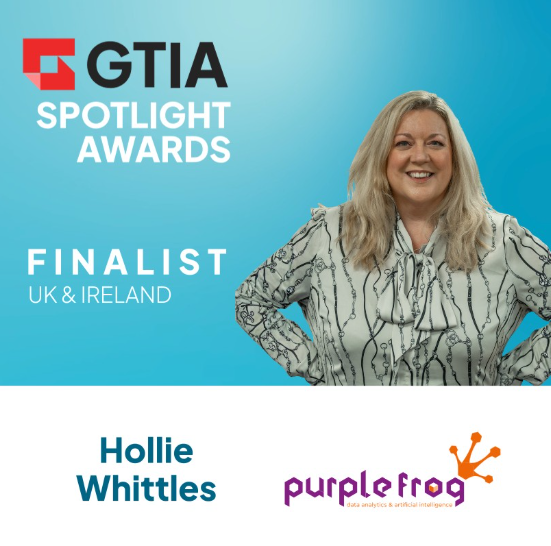 PurpleFrogSys's tweet photo. Huge congratulations to @FraggleWorks for being named a finalist in TWO categories at the #GTIA Awards 🎉 @GTIAofficial 

🏆 Community Leadership
🏆 Advancing Diversity in Technology Leadership

Very well deserved 👏
#Leadership #DiversityInTech #WomenInTech https://t.co/D5lAIsR39C