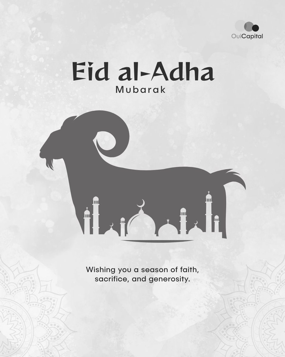 OuiCapital's tweet photo. Eid Mubarak from all of us at Oui Capital! 🤍✨

Wishing you and your loved ones a blessed Eid filled with peace, joy and happiness. ✨ https://t.co/BThQwbRimF