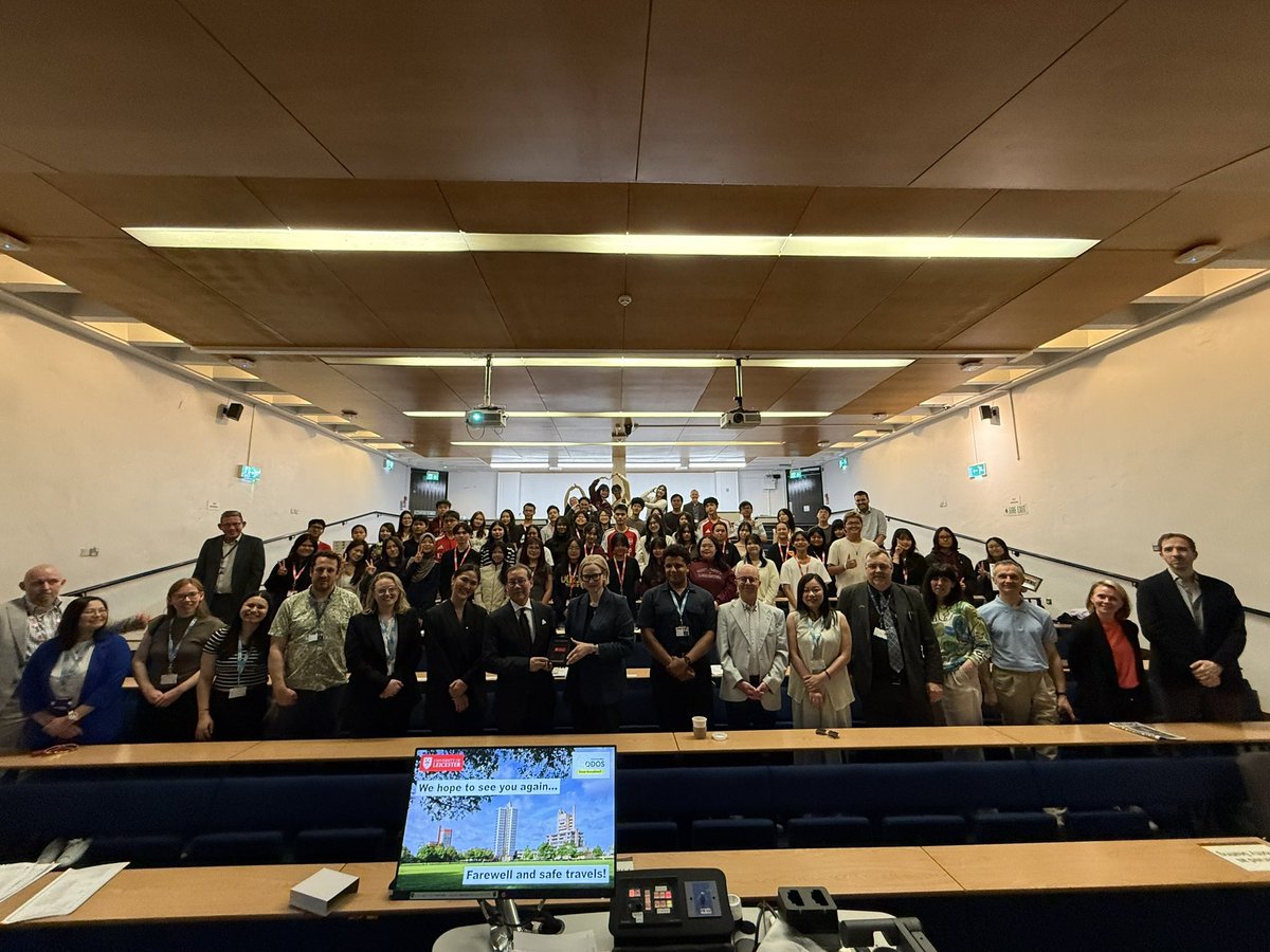 thaiemblondon's tweet photo. On 22 May 2026, Amb. joined the closing of ODOS Summer Camp 2026 at University of Leicester, congratulating 51 Thai youths on completion of 6-week digital training programme, which included visits to Space Park Leicester and LCFC. https://t.co/kY5uFa88va