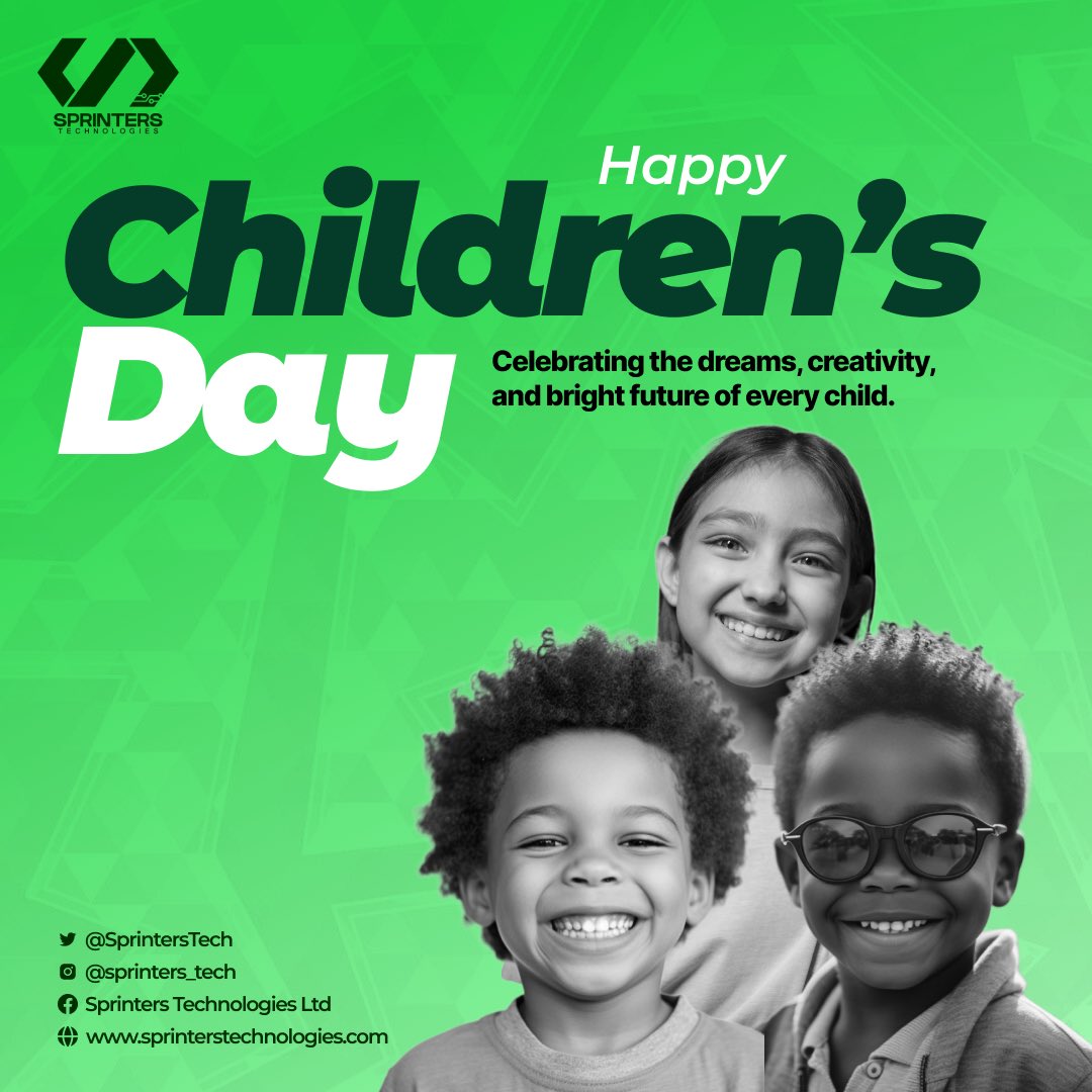 SprintersTech's tweet photo. Happy Children’s Day 🎈
Celebrating the dreamers, creators, and future leaders of tomorrow.

#ChildrensDay #FutureLeaders #SprintersTechnologies https://t.co/Qfr4qurQEK