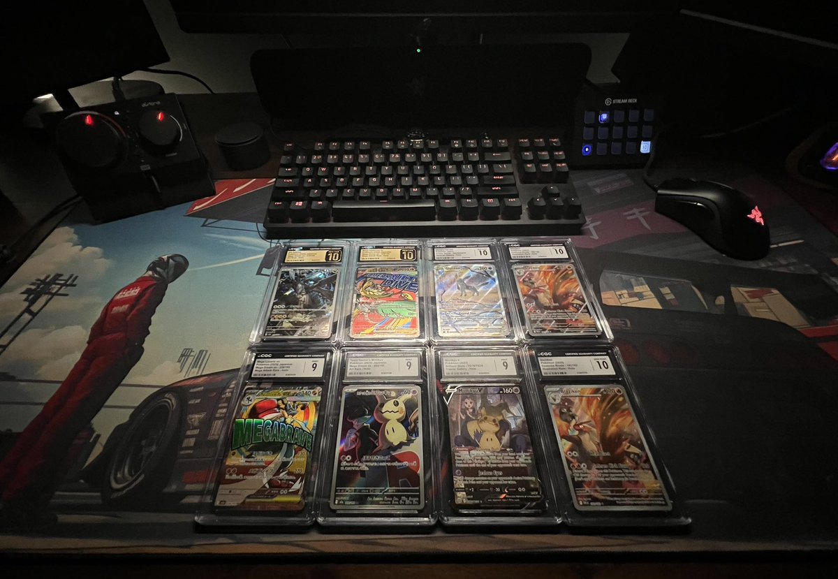 HaolePat's tweet photo. Just got these back from @CGCCards Which one is your favorite?
#Pokemon #GradedCards #CGC https://t.co/3eyLHBRebw