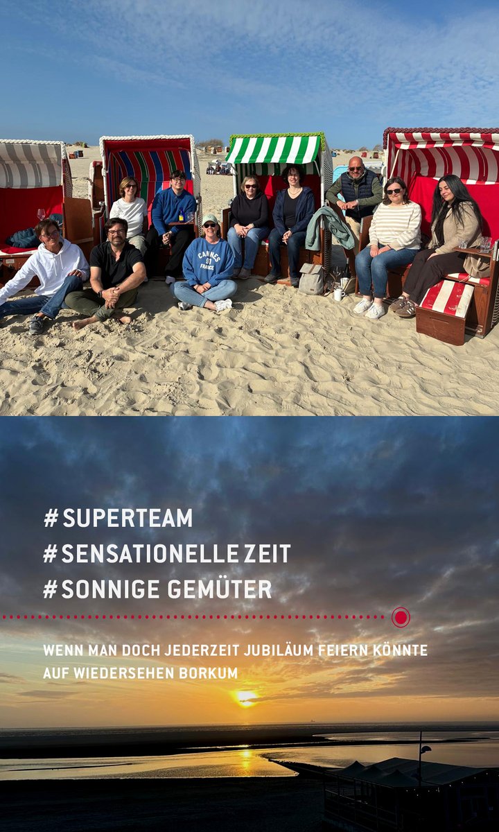 Steuerexpertin's tweet photo. Steuerberater Jubiläum haben, bedeutet auch Steuerberater Jubiläum feiern. Team-Tour mit  ❤️-Erinnerungsgrüßen aus Borkum. Ein tolles Team !!
https://t.co/eZ4dmJ0lF7 https://t.co/GmFvKKK89Q