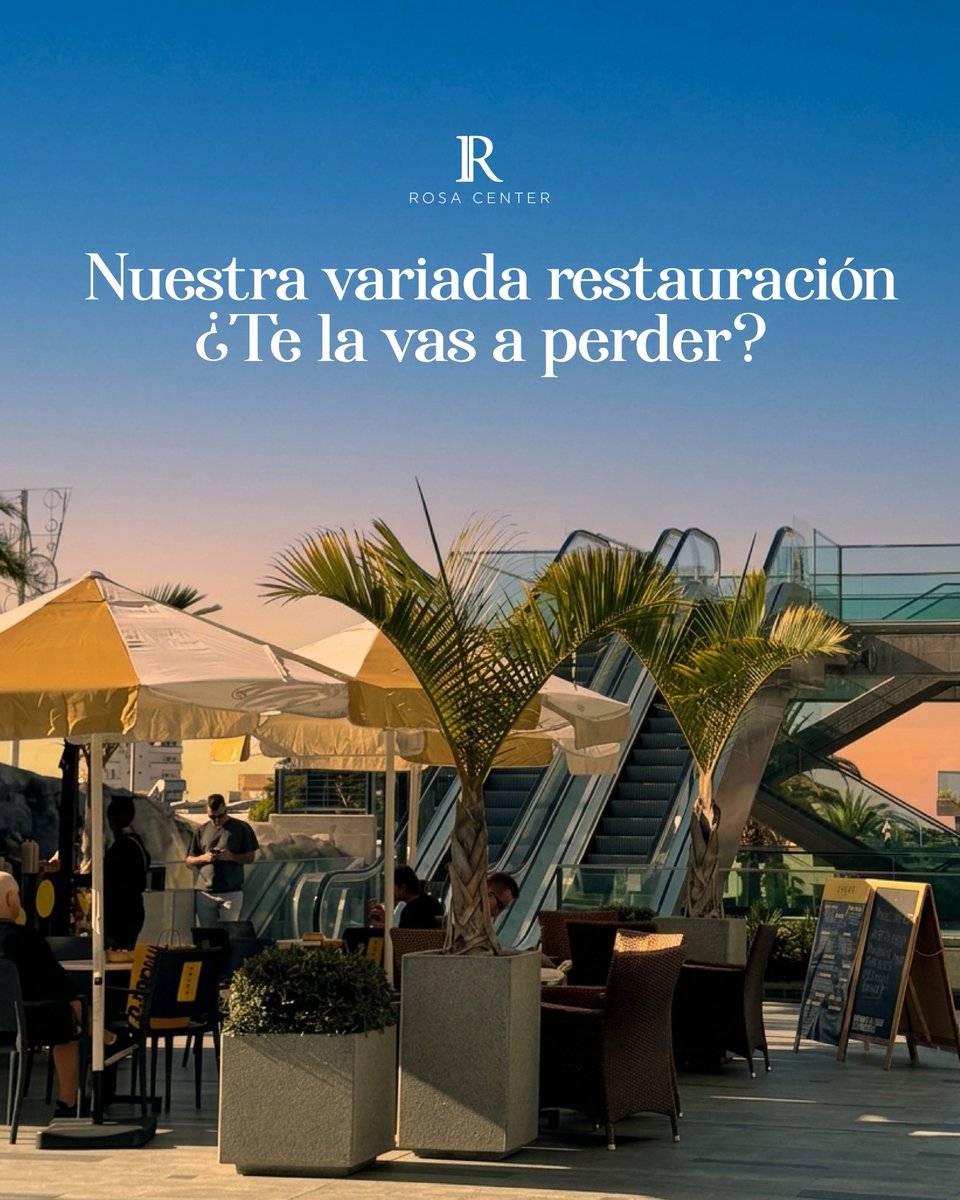 ROSACENTERCC's tweet photo. ¿Antojo de brunch? ¿Cena con vistas? ¿Algo rápido entre compras? 🍸🍔☕

La oferta gastronómica de rosa_center_cc tiene un plan para cada momento del día ✨

Solo falta elegir por dónde empezar. https://t.co/8M5bX5psPG