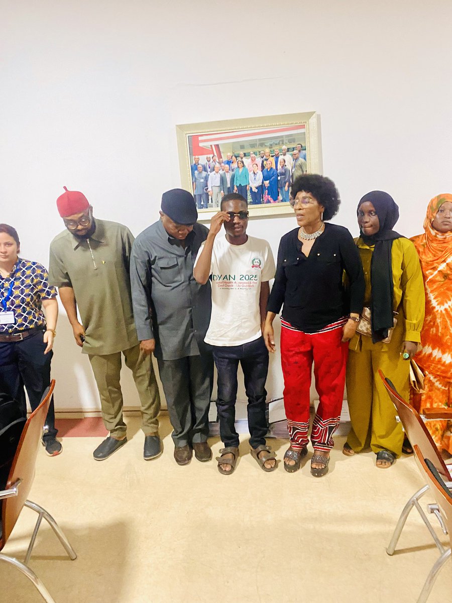 dyanig360's tweet photo. The NC of the DYAN, @Amb_BNG alongside the COS Comr. Kabir Usman, &amp; other members of the organization, paid a strategic visit to a true &amp; exceptional mother, an embodiment of knowledge, a distinguished author, &amp; a detribalized Nigerian, Prof. May Ifeoma Nwoye, at @NileUni Abuja https://t.co/kGimGvNIji