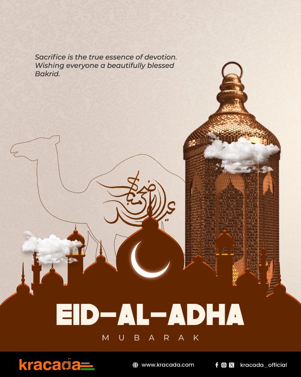 kracadaOfficial's tweet photo. Sacrifice is devotion. Joy is the reward.

Wishing our Kracada family a beautifully blessed Eid Al Adha

Tag who you’re sharing ram with this year 👇

#EidAlAdha #EidMubarak #Kracada https://t.co/z6U0VHGa5a