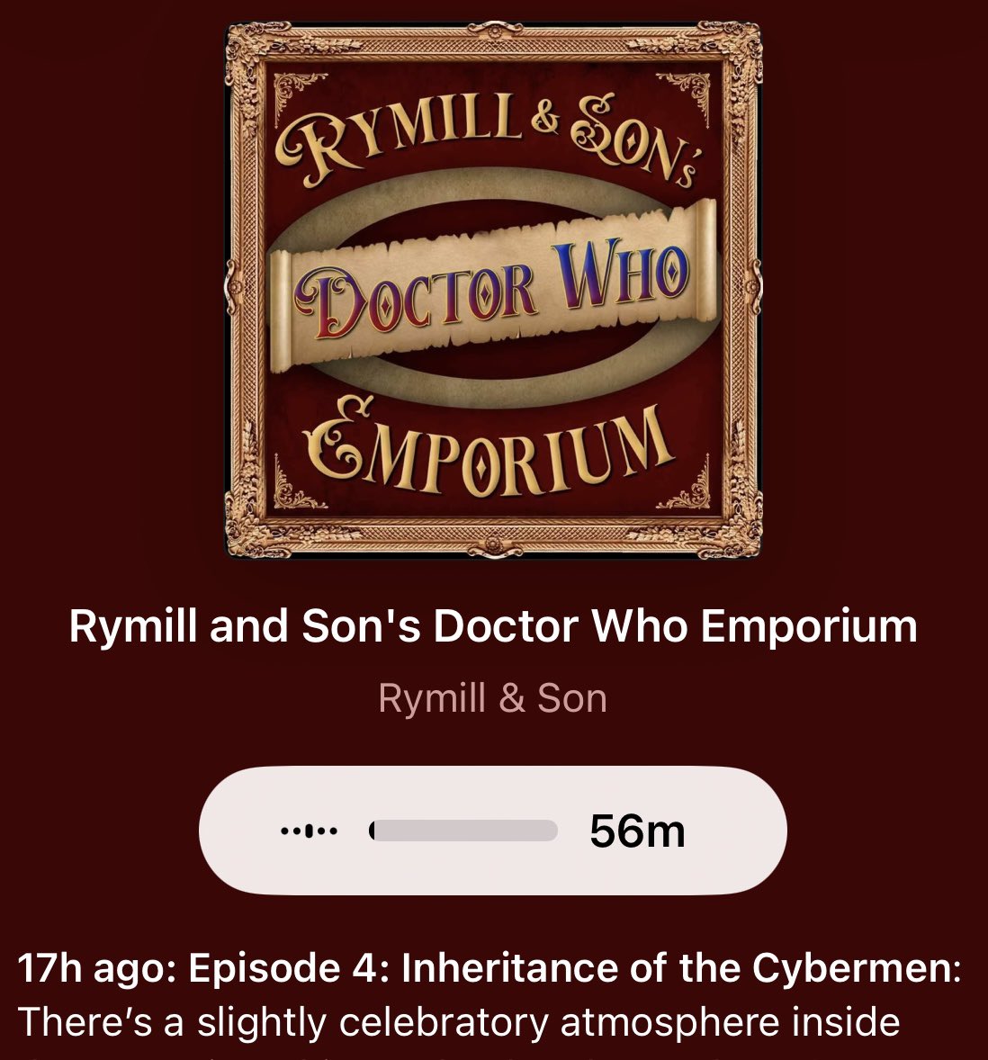themindrobber's tweet photo. My dad, Paul and I convened again! Episode 4 out now in which I recall a trip to Cardiff when the new series was young, and we argue over which is the best Cyberman.

Audible: https://t.co/LH0EivkTJJ

iTunes: https://t.co/KKc7QXc0Yu

Spotify: https://t.co/eKkwFDexgR https://t.co/POGdCessFt