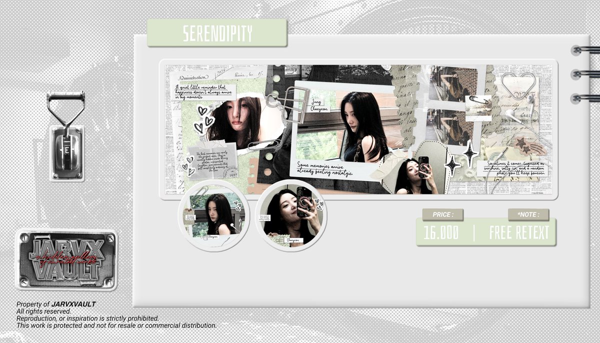 JARVXVAULT's tweet photo. HELP REPOST &amp; OSPEK!

Halo, kenalan sama katalog baru saya, namanya "SERENDIPITY" kalau ada kesamaan atau tidak aman bisa langsung DM saya yaa!! 

#bealanja https://t.co/iufBe1KQ5a