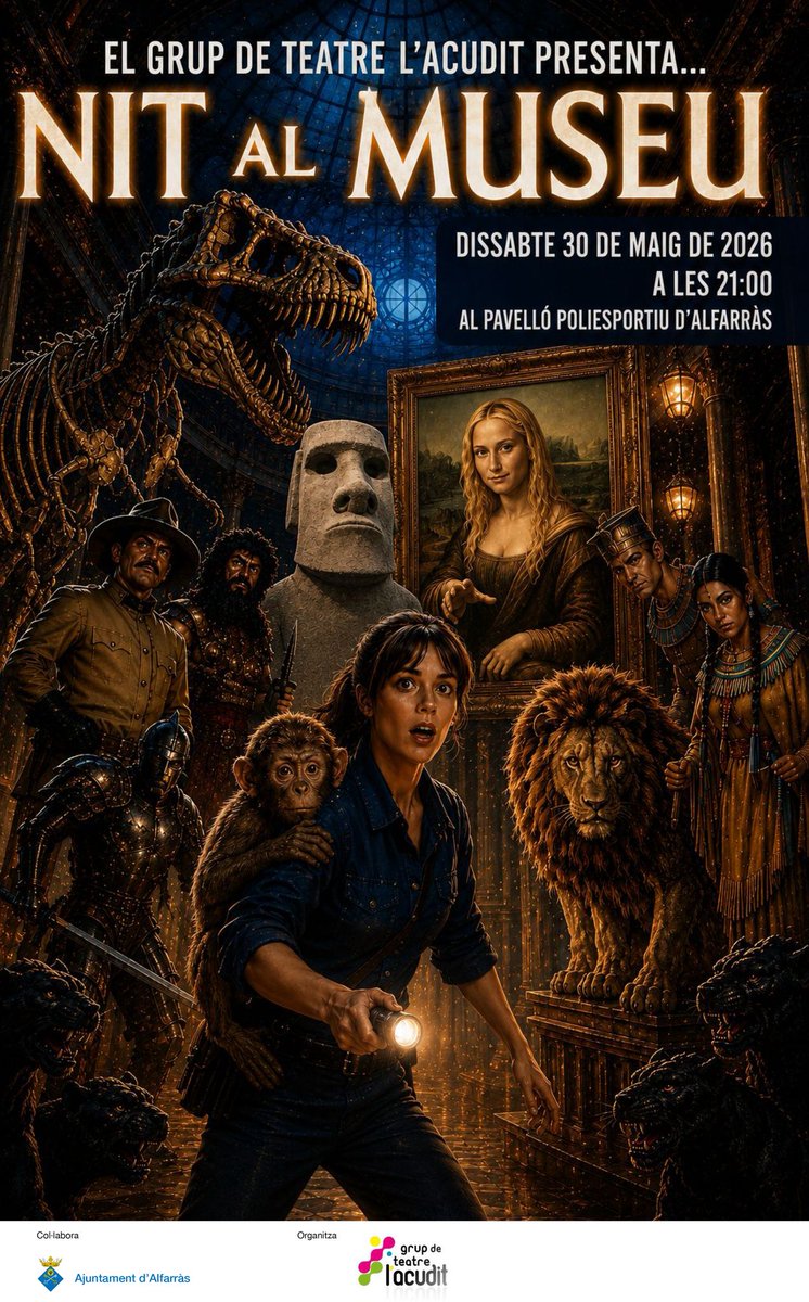 Alba_Cabos's tweet photo. Si no teniu res al fer aquest dissabte i viviu aprop de Alfarràs,  @Lidiasisoy estrena nova obra amb el títol de "Nit al museu" 😊

🎧Escolta’l aquí
https://t.co/PoRuinClMm https://t.co/3wxlXsnVmB