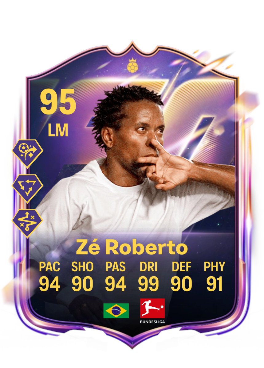 DetectiveFUT's tweet photo. 🚨Zé Roberto 🇧🇷 PRIME HERO OFFICIAL CARD 🔥🔥🔥🔥🔥🔥

OFFICIAL STATS ✅
OFFICIAL PS+ ✅

Next Hero? https://t.co/p3slapylsv