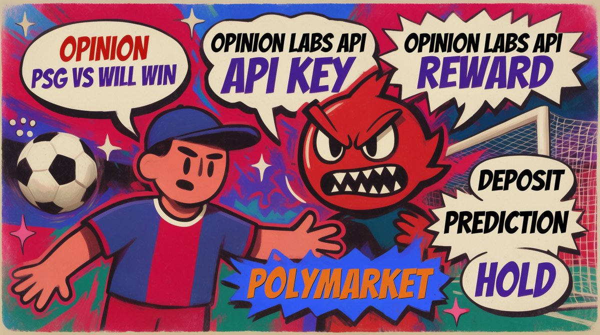 vslyhcrypto's tweet photo. so, i finally got my API key from @opinionlabsxyz team

right now working on strategy to use it separately, and also apply in parallel with polymarket AI agent, still bit messy in head, but i'll figure out how it will work. overall for Opinion i know what i want, made the base, now filter settings by necessary events

also want to remind you about upcoming PSG - Arsenal game i like PSG, i like their playing style and goalkeeper play, i will support them and make my prediction on Opinion website, which recommend you do as well