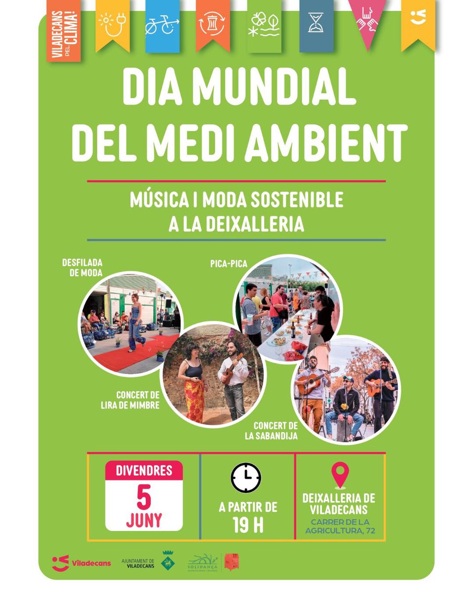Solidanca's tweet photo. ♻️ Vine a descobrir com la moda pot contribuir a transformar el futur.

📅 Divendres 5 de juny
📍 Deixalleria de Viladecans

💚 T’hi esperem!
Amb el suport de l’Ajuntament de Viladecans https://t.co/RNJPjl104P