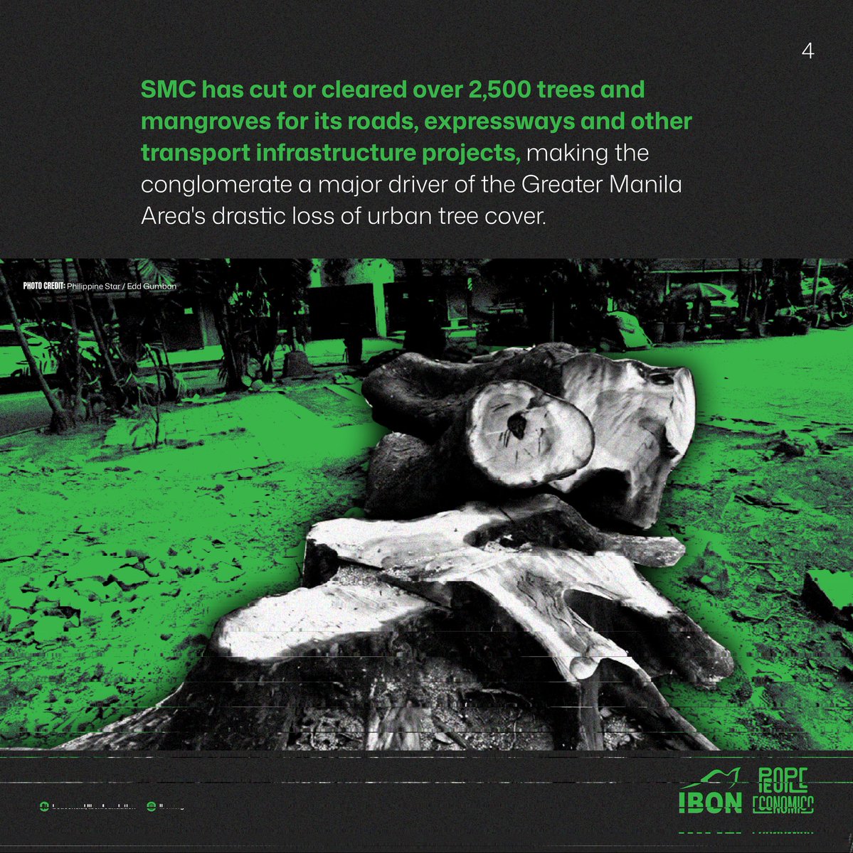 IBONFoundation's tweet photo. DENR has reportedly suspended tree-cutting for SALEX? How about the recovery of not less than 2,500 trees and mangroves cut or cleared by government-enabled SMC for its various infrastructure projects?

#ProtectTheEnvironment #UpholdPeoplesRights https://t.co/6uAR1gwRQA