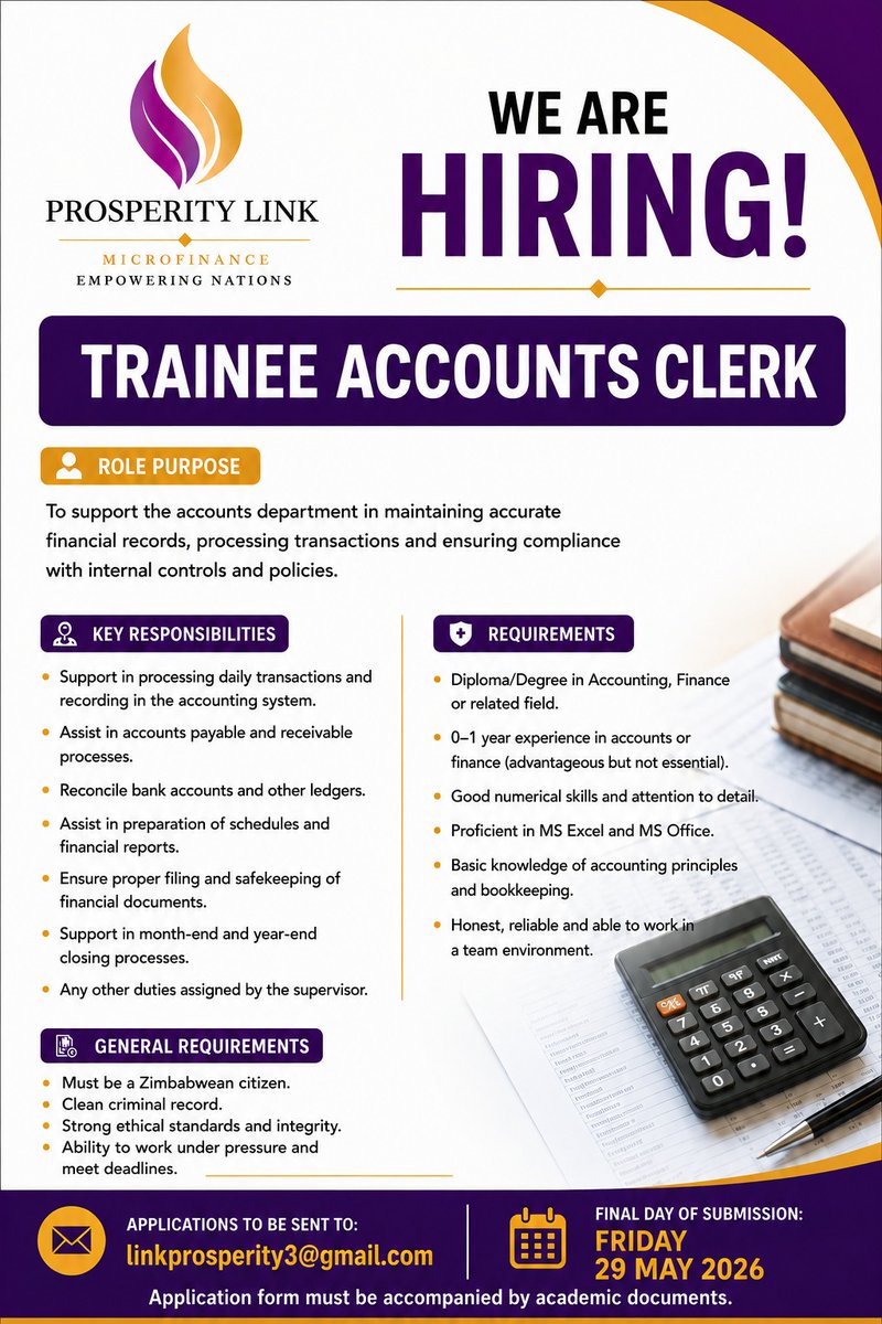 VacancyNotebook's tweet photo. Follow  us  for the Latest Vacancies Updates in 2026  Zimbabwe 🇿🇼 🇿🇼 
👇👇👇👇
https://t.co/coWLUci4d8

#vacancy #hiring  #Harare #zimbabwe #Bulawayo #Africa #career https://t.co/MOyBQo6H4j